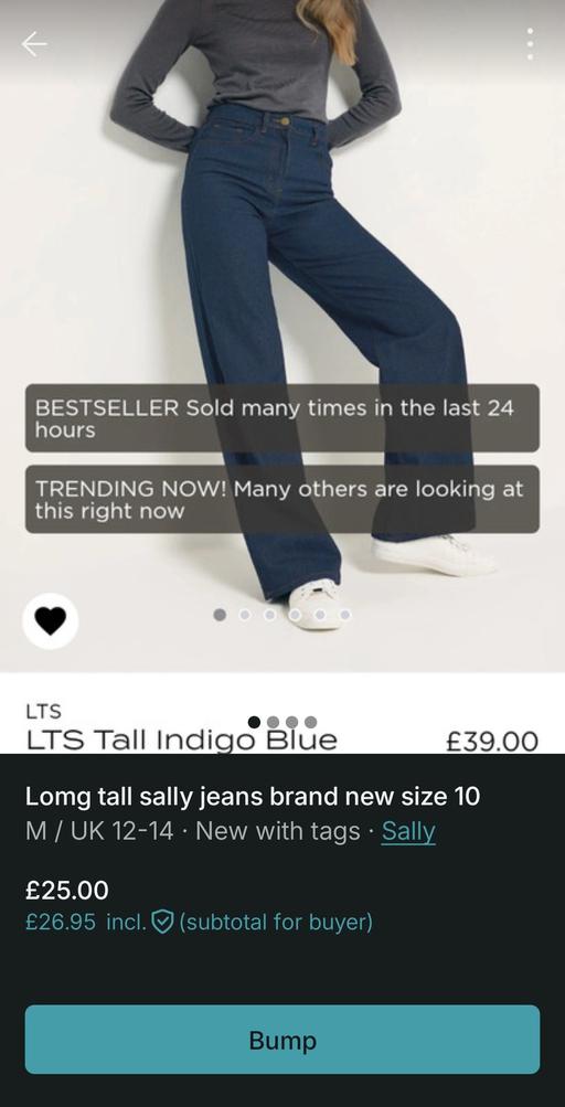 Buy & Sell Burcott Buckinghamshire - Photos for lomg Tall Sally wide leg jeans brand new