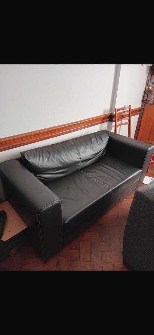 Buy & Sell Thamesmead South East London - Photos for Black leather sofa bed