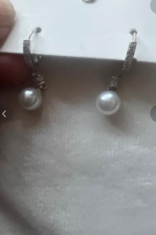 Buy & Sell Whitchurch Bath and North East Somerset - Photos for Silver colour crystal pearl earrings