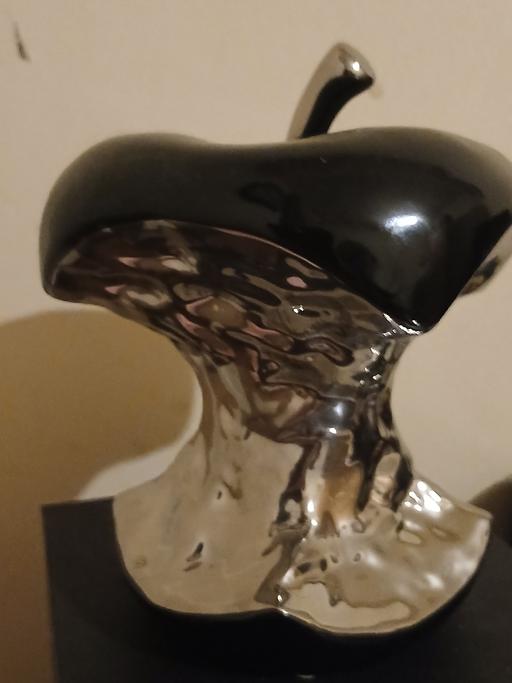 Buy & Sell Hainworth Bradford - Photos for A silver & black apple core ornament.