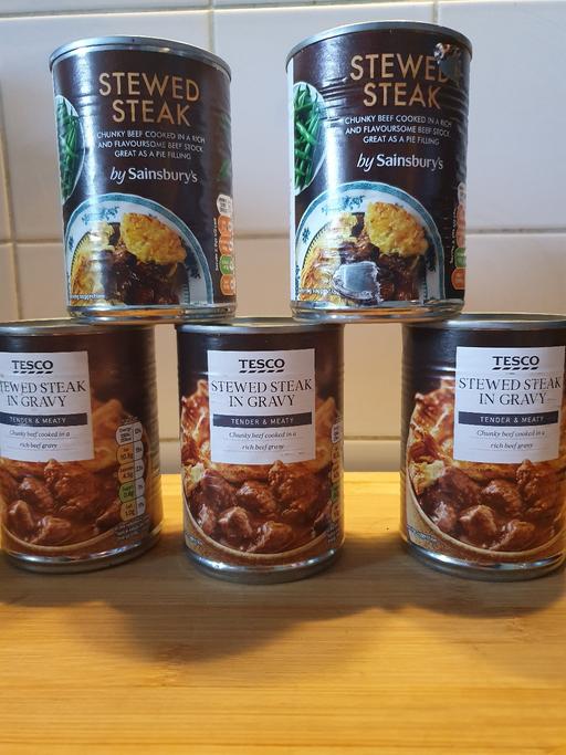 Buy & Sell Lower Sydenham South East London - Photos for 5 x tins stewed steak in gravy