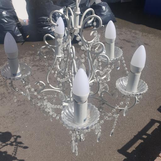 Buy & Sell Pensnett Dudley - Photos for White Metal Chandelier , Good Condition,