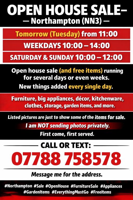 Buy & Sell Northampton West Northamptonshire - Photos for OPEN HOUSE SALE - Northampton NN3