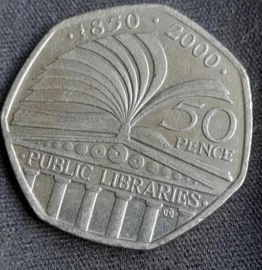 Buy & Sell Higher Walton South Ribble - Photos for PUBLIC LIBRARIES 50p COIN