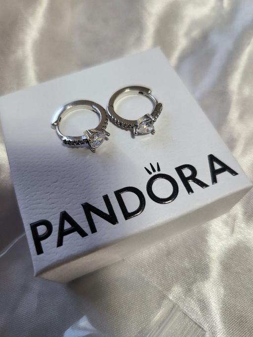 Buy & Sell Shaw Oldham - Photos for Pandora Sparkling Heart Hoop Earrings in ster