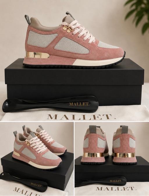Buy & Sell Roundhay Leeds - Photos for Mallet London pink suede mesh sneaker