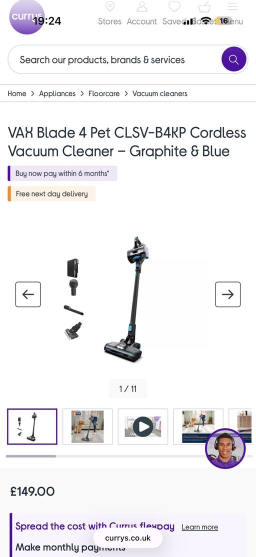 Buy & Sell Leamouth East London - Photos for Vax blade 4 pet cordless vacuum cleaner