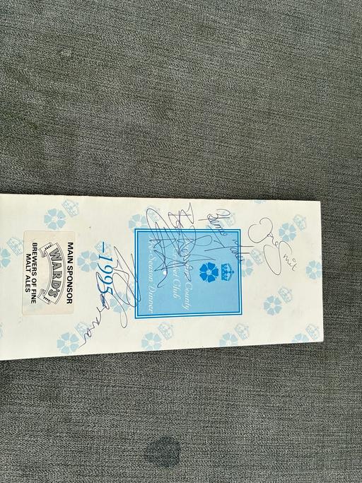 Buy & Sell Littleover Derby - Photos for Derbyshire Cricket Club dinner menu signed.