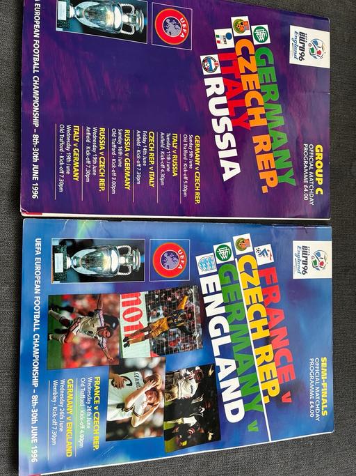 Buy & Sell Littleover Derby - Photos for Euro 96 programmes