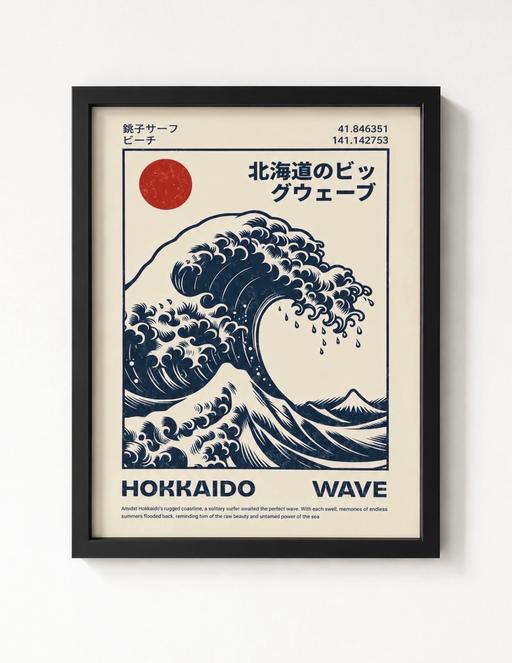 Buy & Sell St James`s Central London - Photos for Hokkaido surfing wave framed poster new