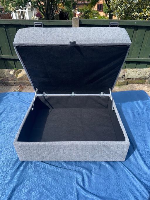 Buy & Sell Killamarsh North East Derbyshire - Photos for Oak Furnitureland Morgan Grey Fabric Ottoman