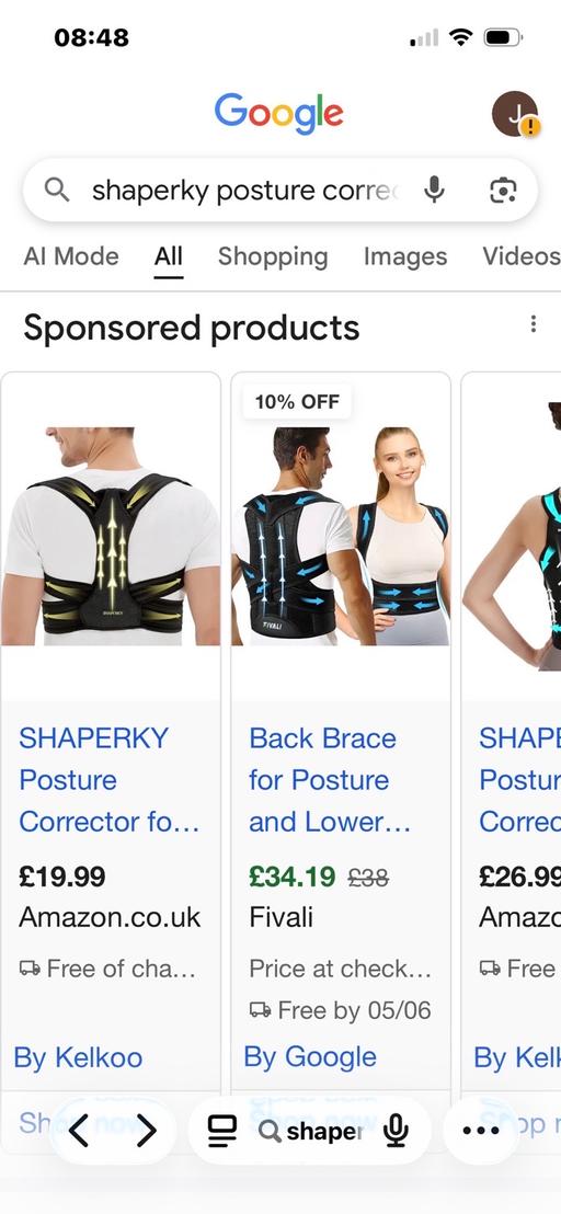 Buy & Sell Wednesfield Wolverhampton - Photos for New posture corrector a s/m and a m/l