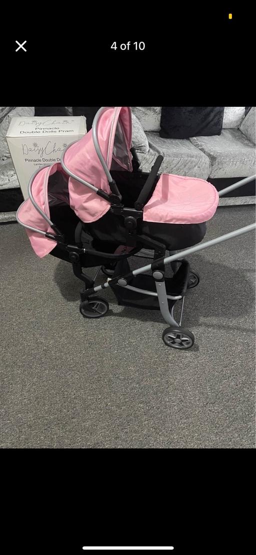  — Play like mum pink double dolls pram girls