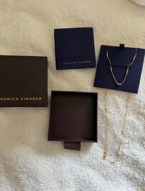  — Monica Vinader 18ct gold vermeil fine beaded