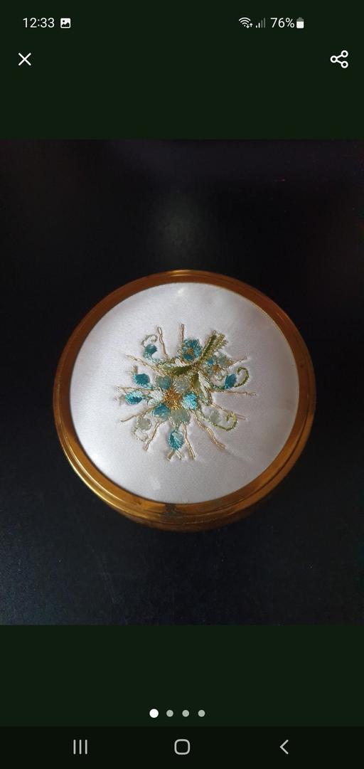  — vintage embroidered jewellery box