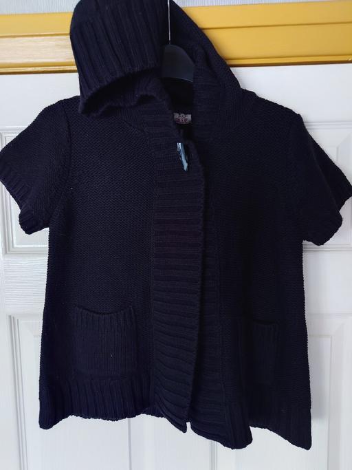  — Women's black hooded cardigan size 10