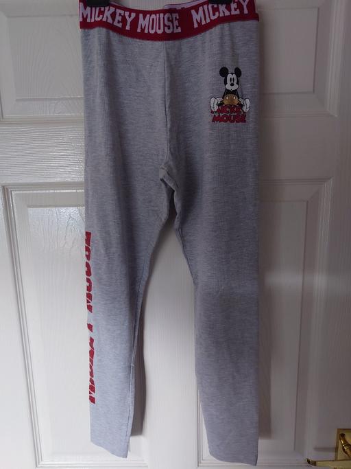  — Girls grey Mickey mouse leggings size 11-12Y