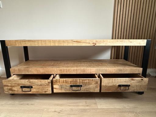 Buy & Sell Liverpool Street Central London - Photos for Solid wood industrial TV media unit/ stand