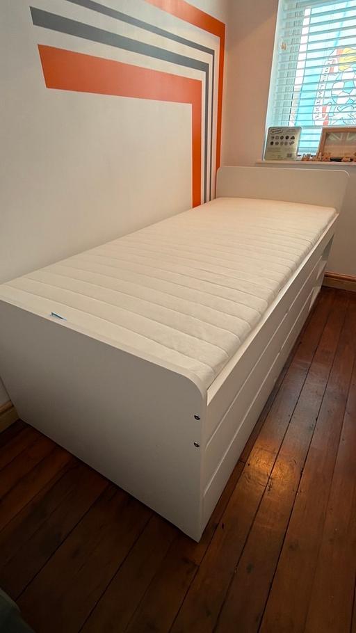 Buy & Sell Coventry West Midlands - Photos for Single bed with draws and mattress Ikea
