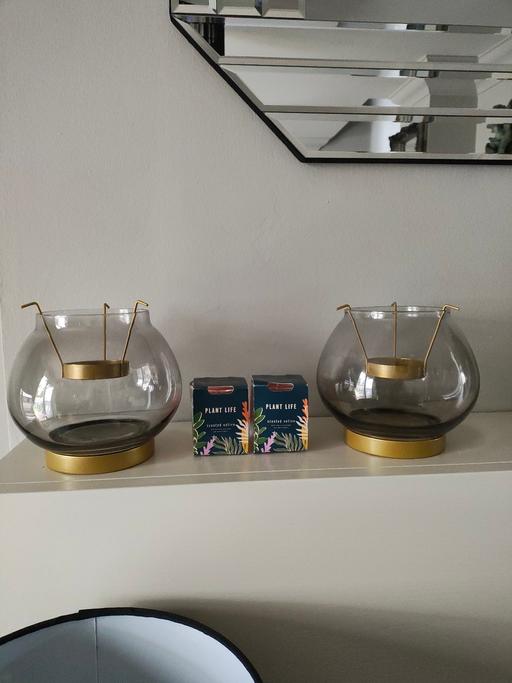 Buy & Sell Scholes Rotherham - Photos for 2 new glass lanterns & 2new habitat candles