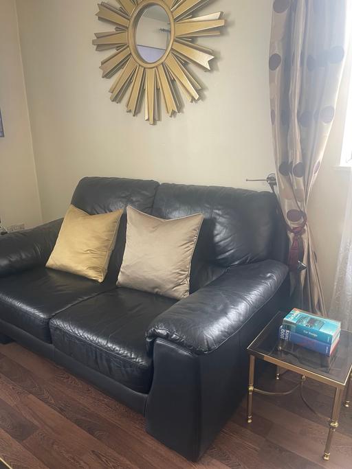 Buy & Sell White Hart Lane Station North London - Photos for Black full leather 2 seater sofa *collection*