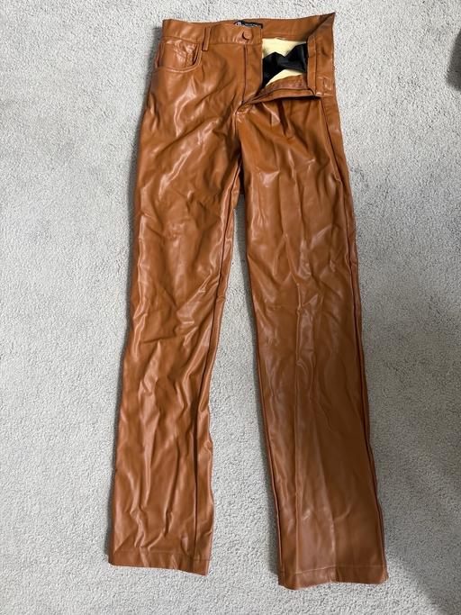  — Brown Zara Leather trousers