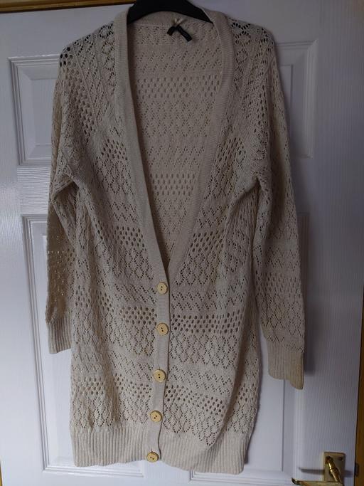  — Women's cream cardigan size 14