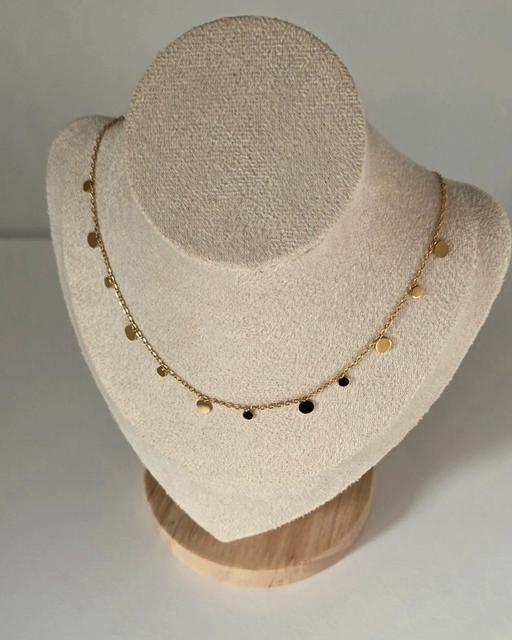  — Gold Disc Charm Necklace | Minimalist Dainty