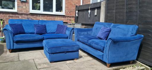 Buy & Sell Wednesfield Wolverhampton - Photos for Blue Velvet Sofas ..3&2