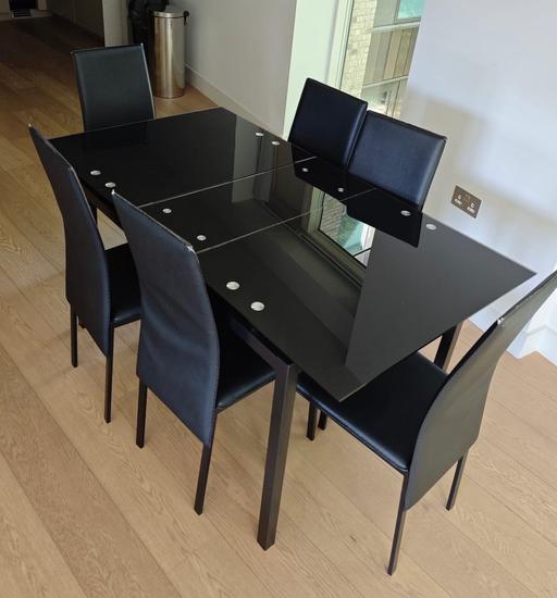 Buy & Sell St Luke`s Central London - Photos for Extending Black Dining Table with chairs