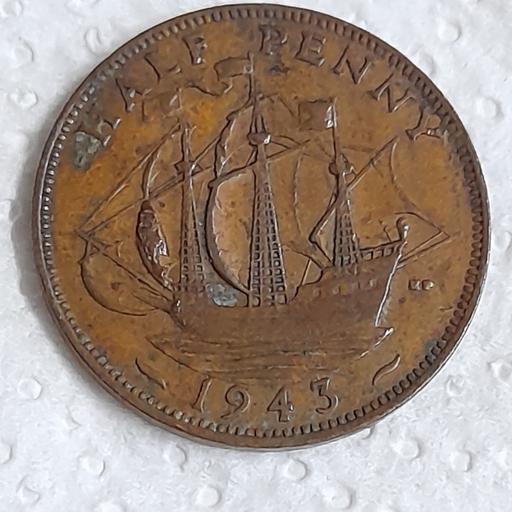 Buy & Sell Preston South Ribble - Photos for OLD 1943 HALFPENNY COIN