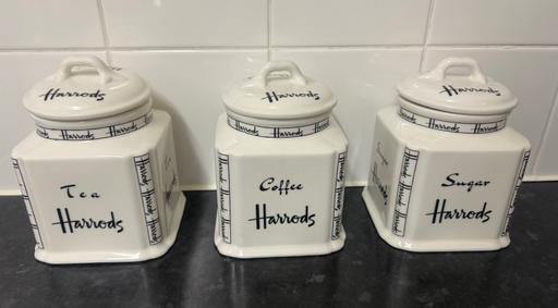 Buy & Sell Peckham South East London - Photos for Harrods Tea Coffee Sugar Canisters