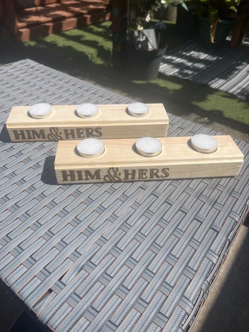 Buy & Sell Kimberworth Rotherham - Photos for Him & hers candle holder and candle set