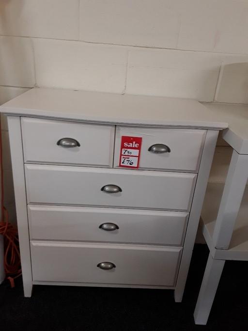 Buy & Sell Saint Pauls Trading Estate Tameside - Photos for White solid heavy chest of five drawers