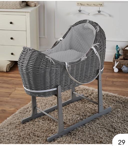 Buy & Sell Cowley Cotswold - Photos for grey wicker pod moses basket and stand
