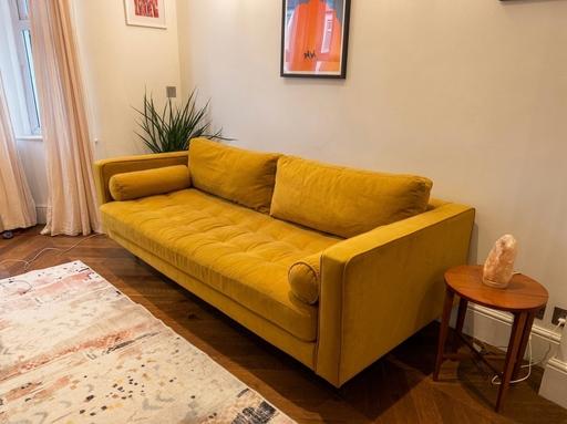 Buy & Sell - Photos for Sofa Mustard 3 Seater