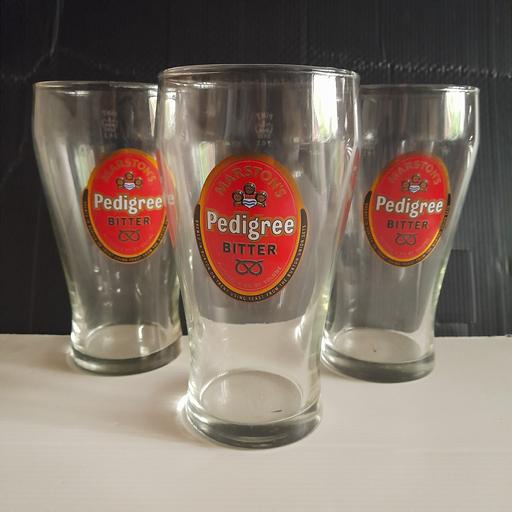 Buy & Sell Preston South Ribble - Photos for 3 × PEDIGREE BITTER GLASSES