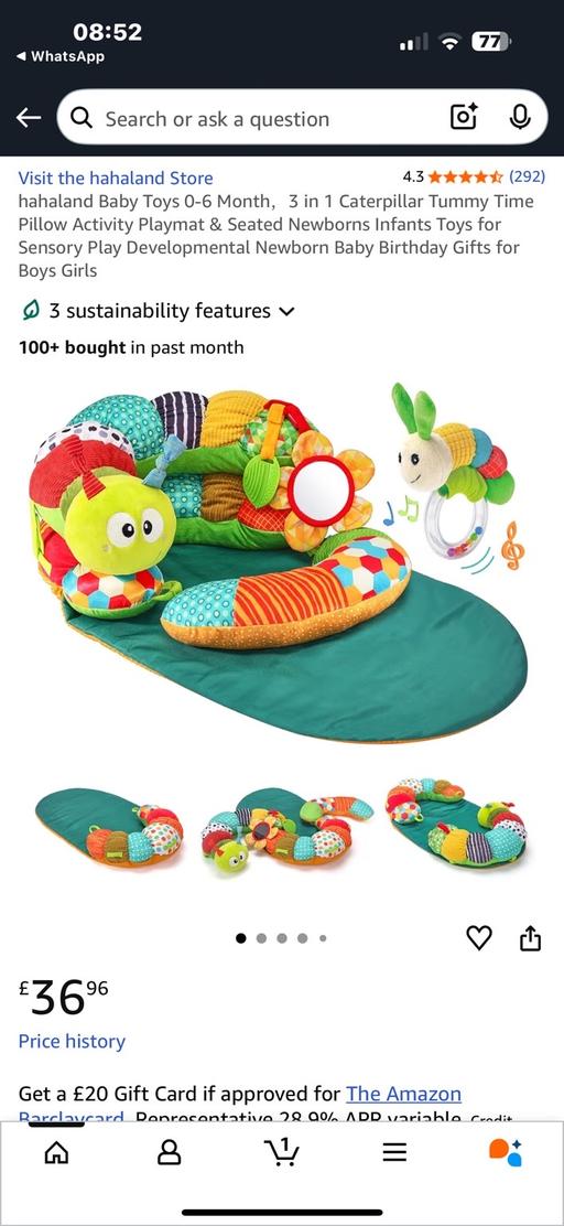  — Baby support pillow