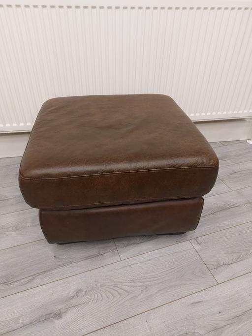 Buy & Sell East Grinstead Mid Sussex - Photos for Large 100% Leather Footstool / Ottoman Pouffe