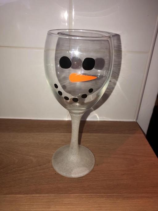 Buy & Sell Stow Heath Wolverhampton - Photos for Snowman wine glass⛄️