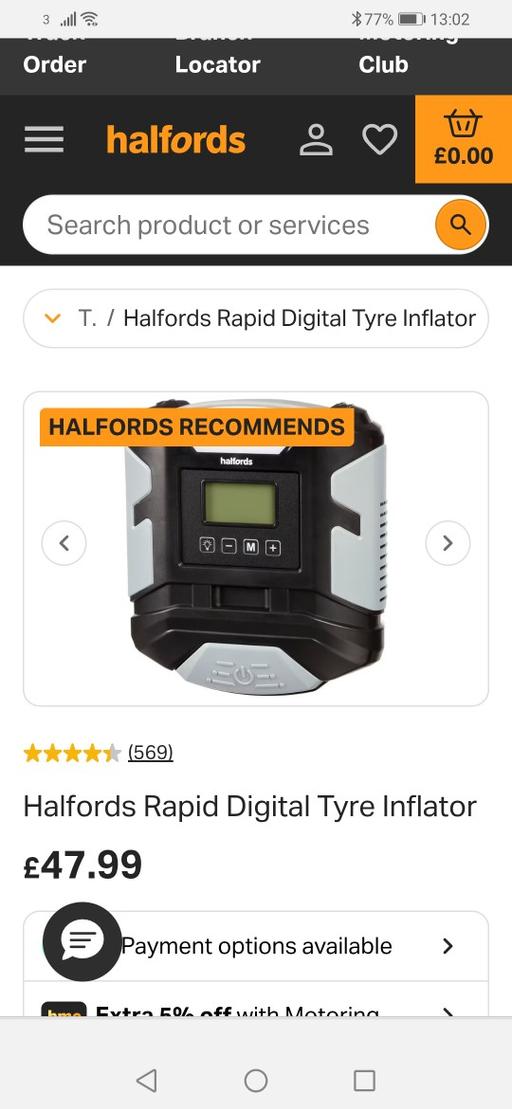 Vehicles Heath Town Wolverhampton - Photos for New Halfords rapid digital tyre inflator