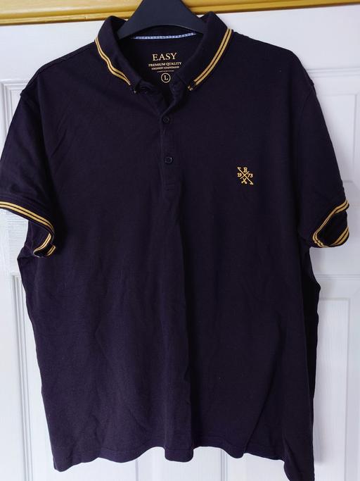  — Mens black polo top size L