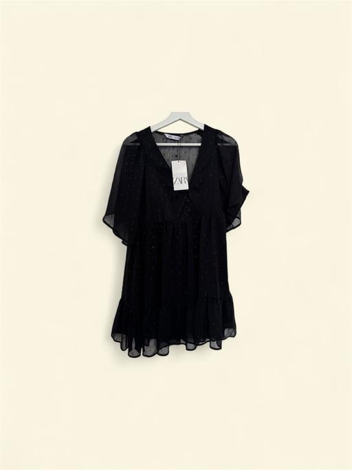  — Black Zara dress with dots