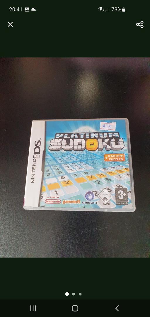  — Nintendo DS platinum sudoku game