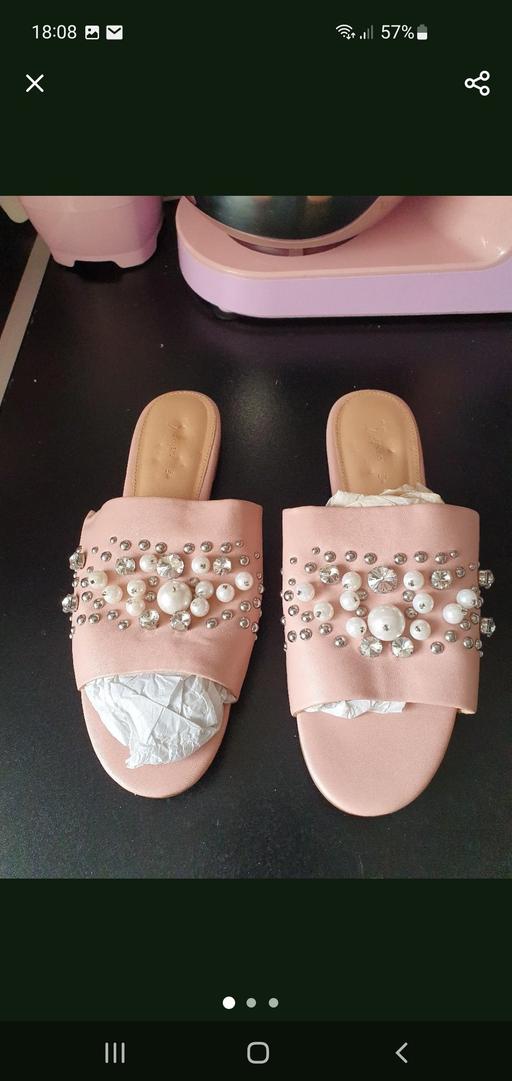  — ladies pink sliders/sandals NEW