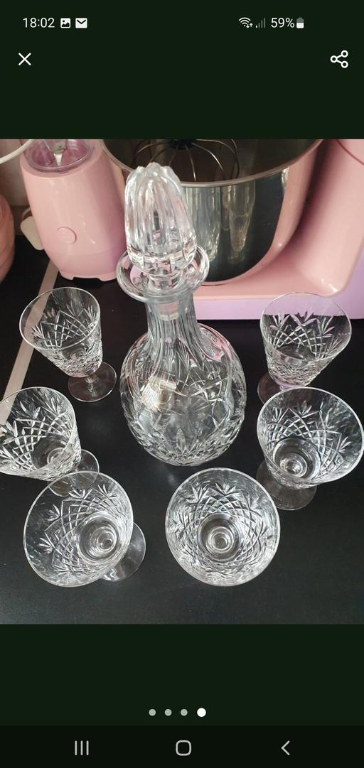 Buy & Sell Upper Gornal Dudley - Photos for vintage sherry decanter & 6 glasses