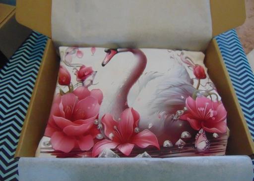  — Ladies white swan t shirt size Medium