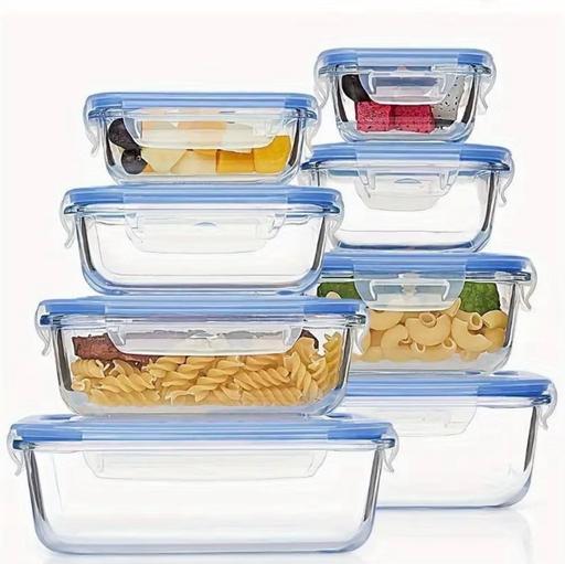 Buy & Sell Reddish Stockport - Photos for 8 Glass containers with airtight lid
