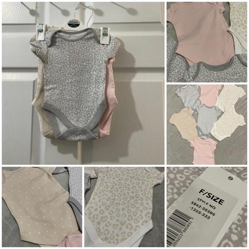  — Newborn Baby Bodysuit Bundle 🤍 (5 Pack)
