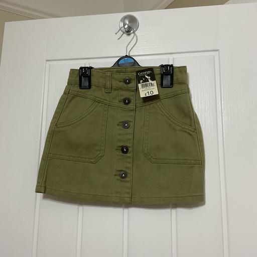  — Girls Green Denim Skirt New